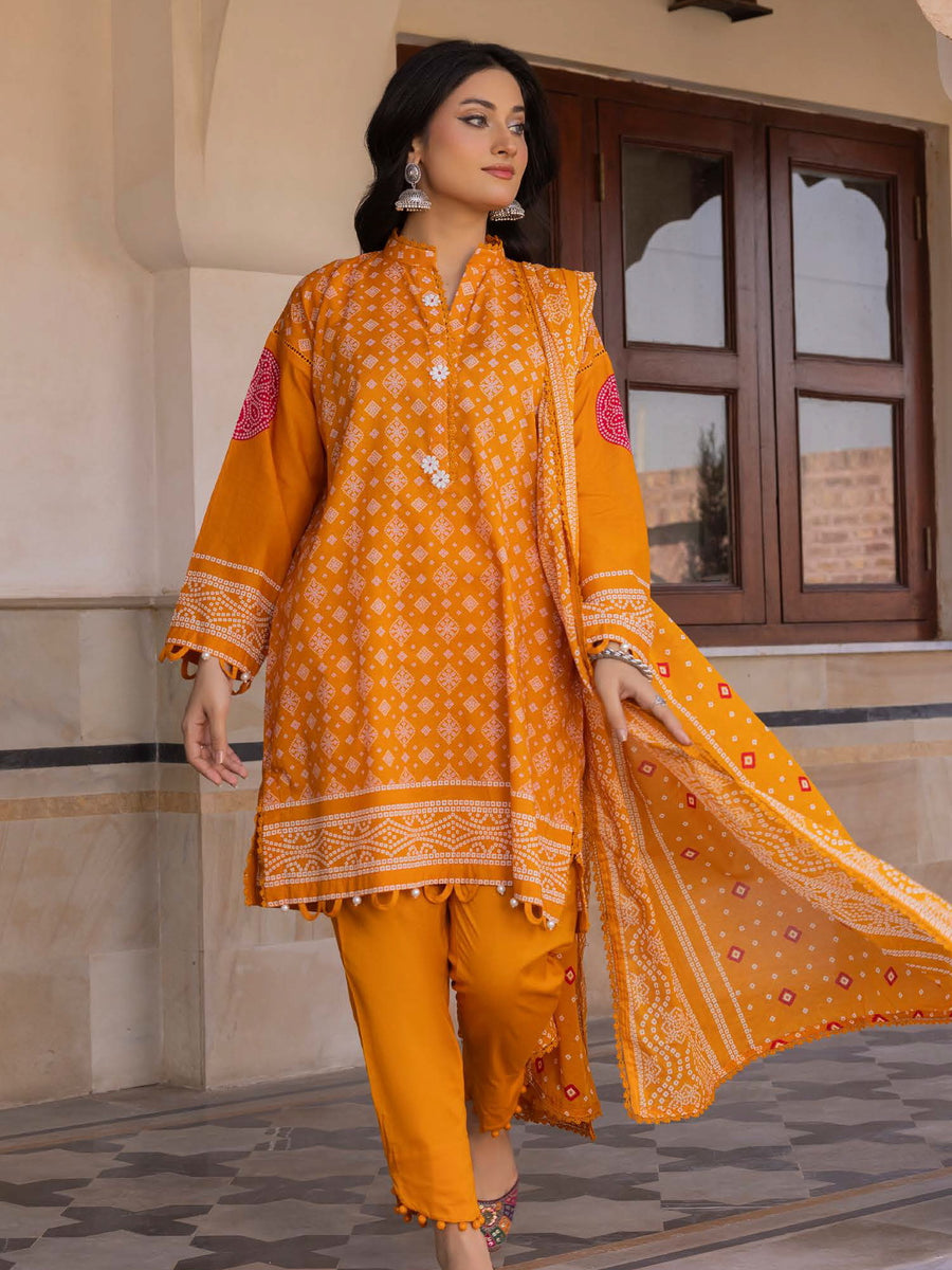 Gul Ahmed Printed Lawn Unstitched 3Pc Suit CL-42286B