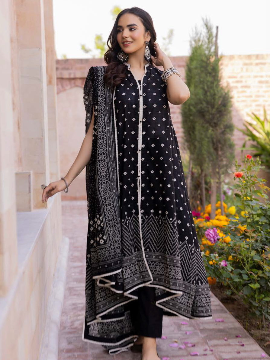 Gul Ahmed Printed Lawn Unstitched 3Pc Suit CL-42287B