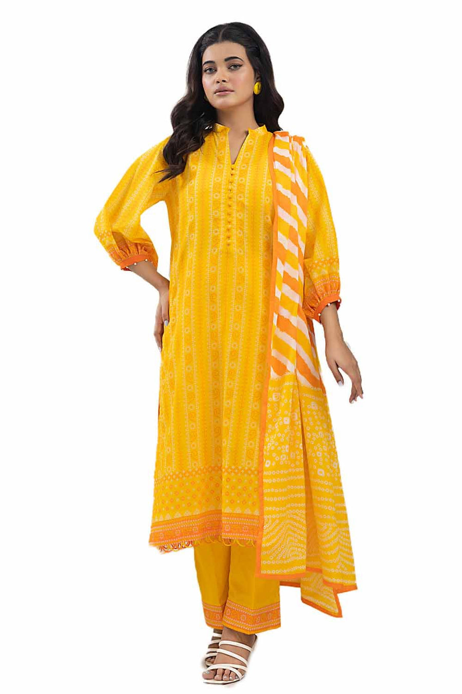 Gul Ahmed Printed Lawn Unstitched 3Pc Suit CL-42288A