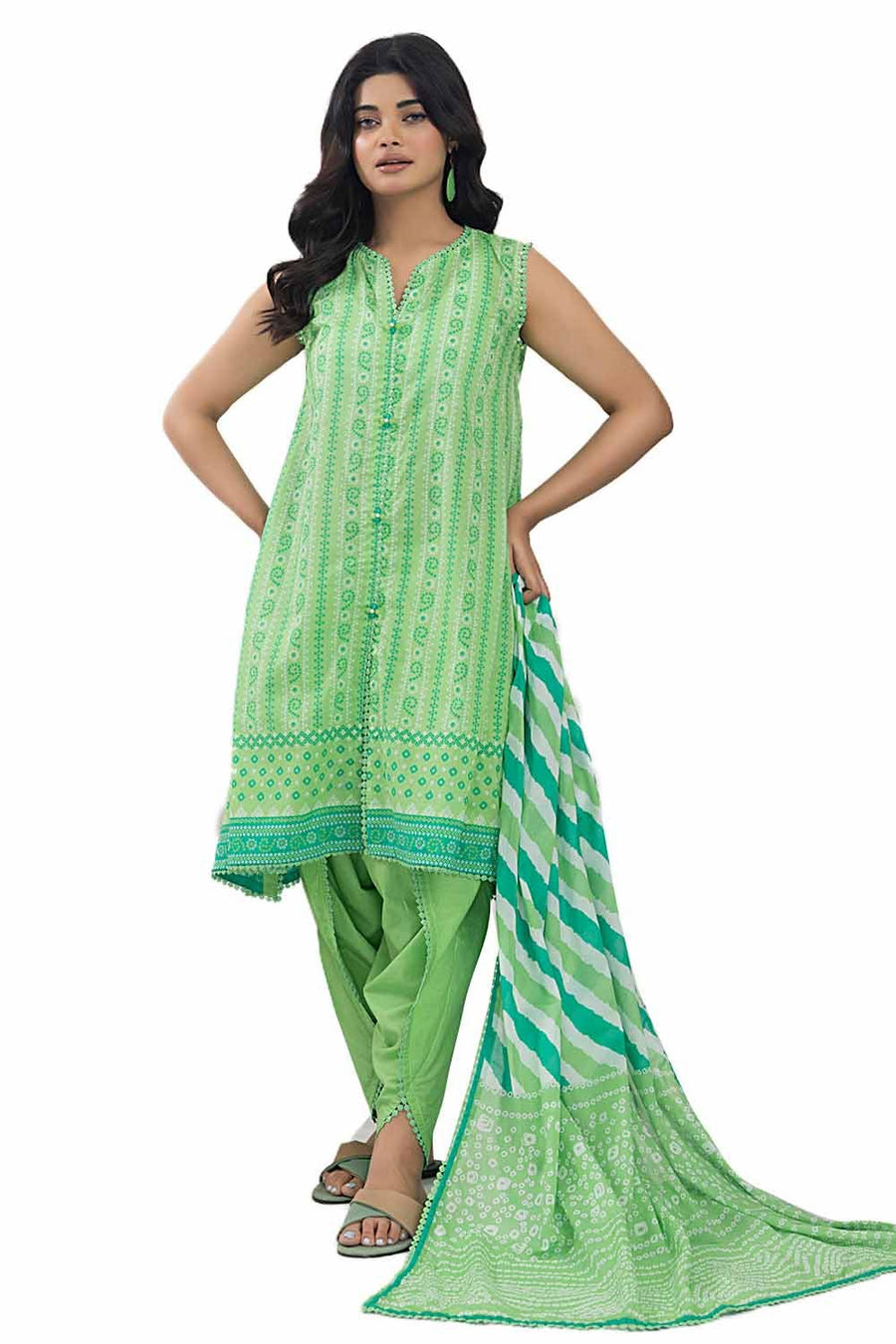 Gul Ahmed Printed Lawn Unstitched 3Pc Suit CL-42288B