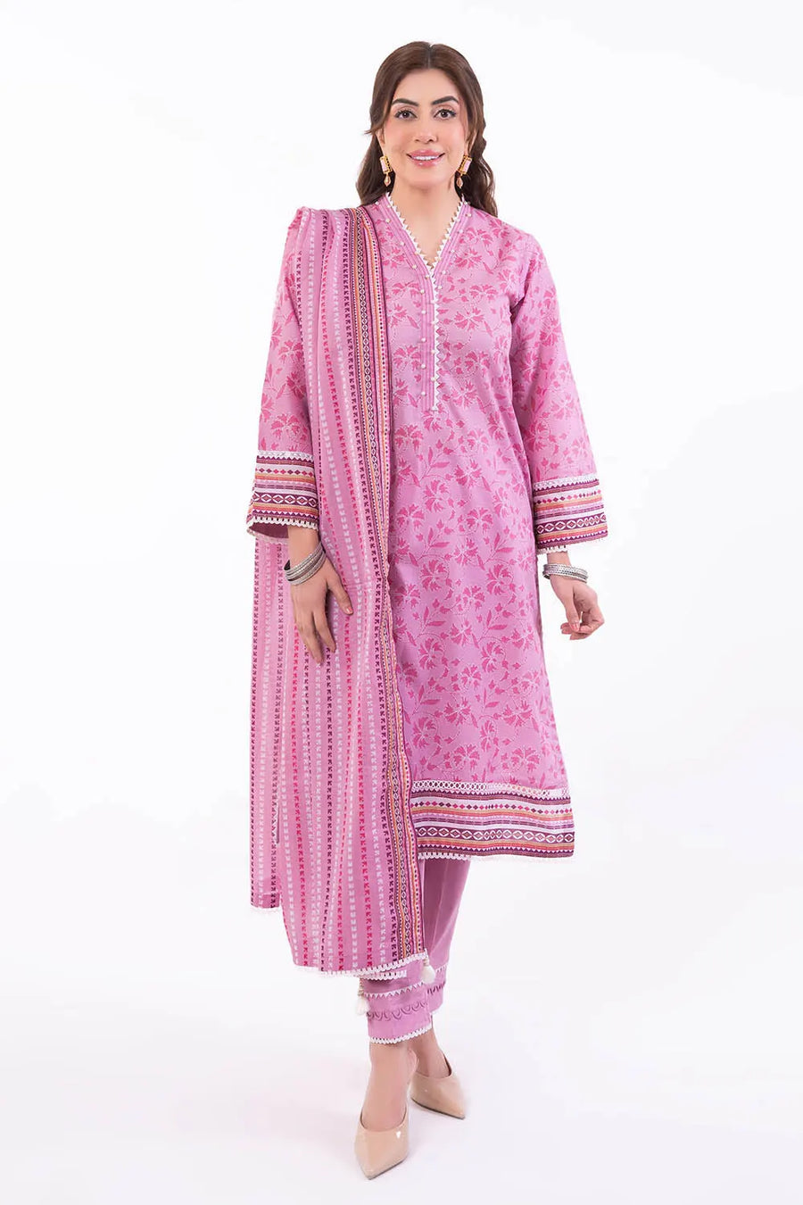 Gul Ahmed Tribute To Mother Unstitched Lawn 3Pc Suit CL-42301 B