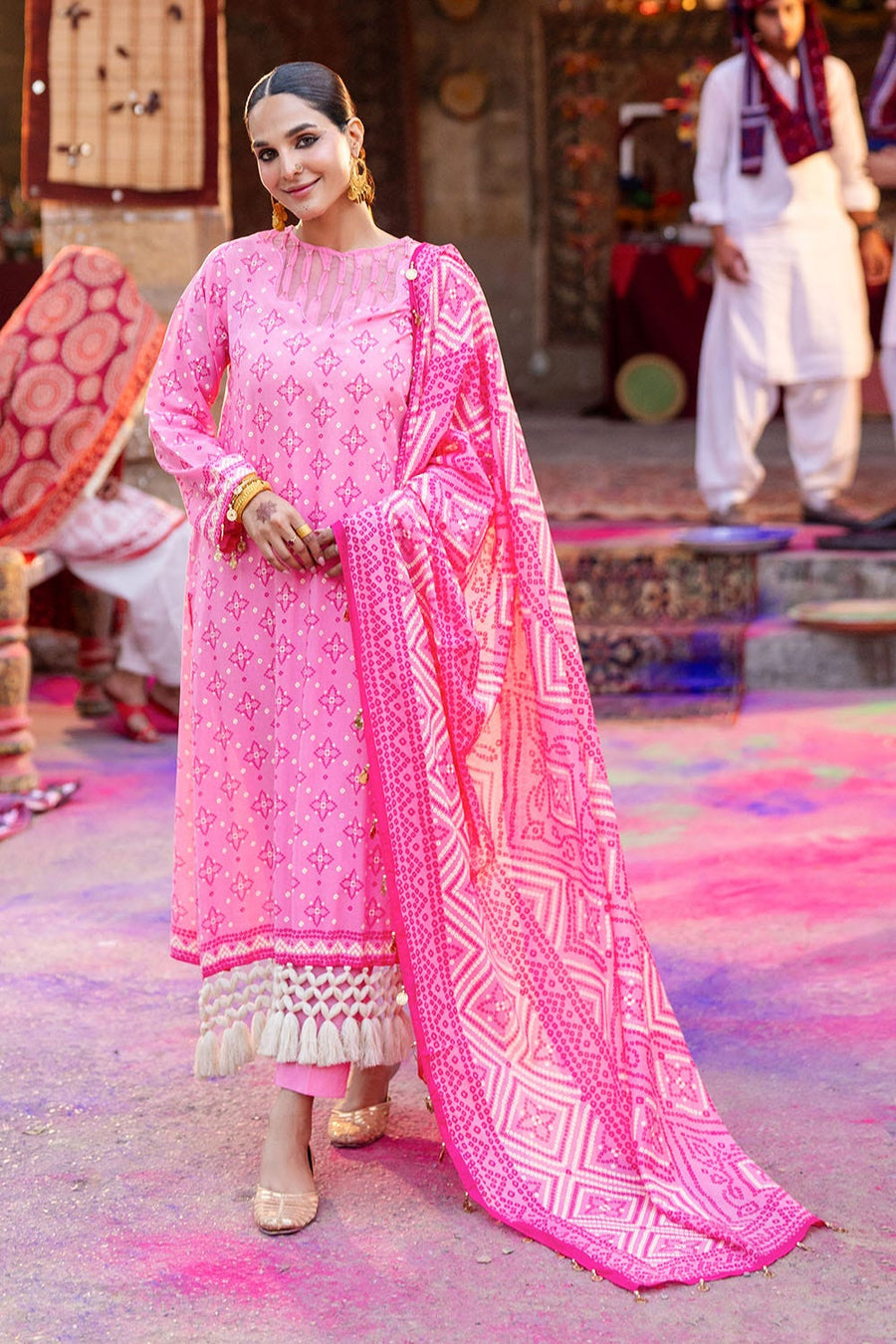 Gul Ahmed Chunri Printed Lawn Unstitched 3Pc Suit CL-42315 B