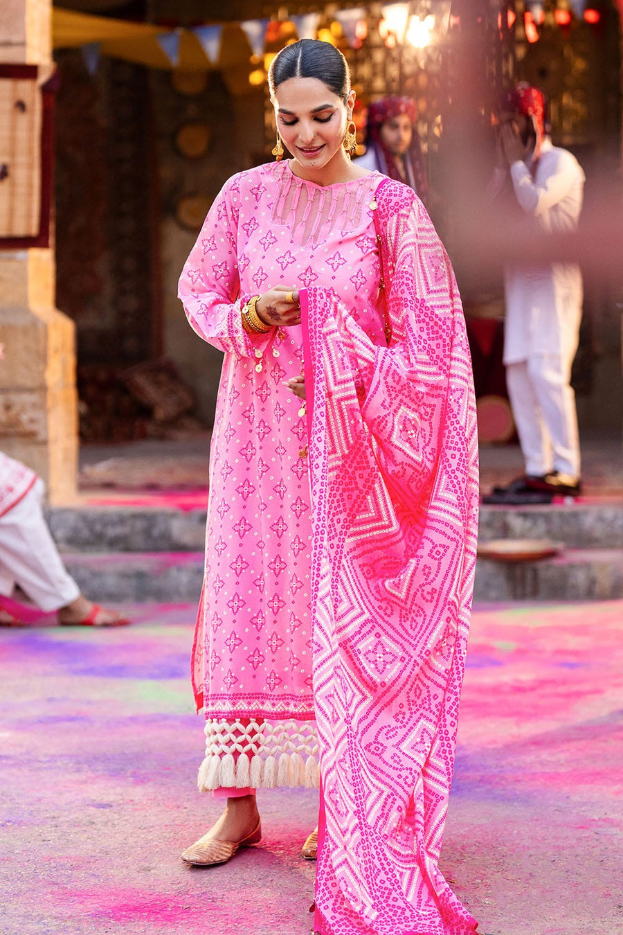 Gul Ahmed Chunri Printed Lawn Unstitched 3Pc Suit CL-42315 B