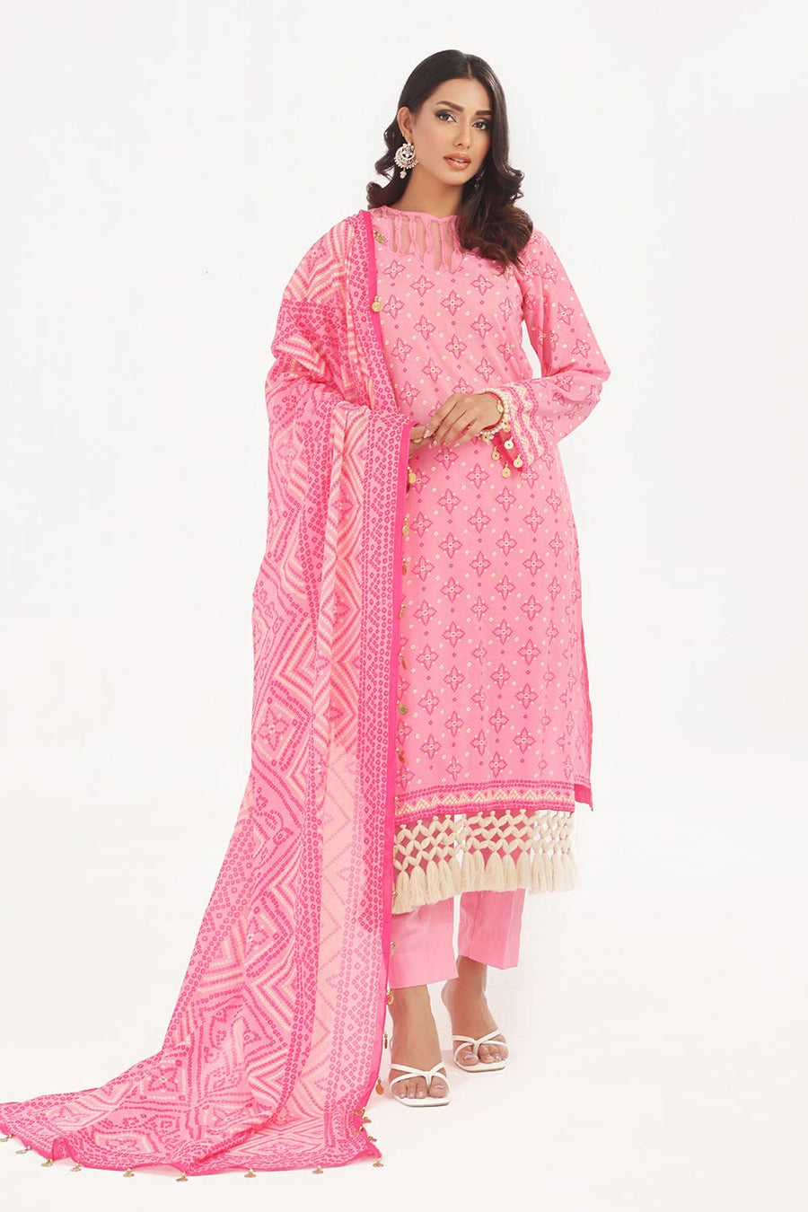 Gul Ahmed Chunri Printed Lawn Unstitched 3Pc Suit CL-42315 B