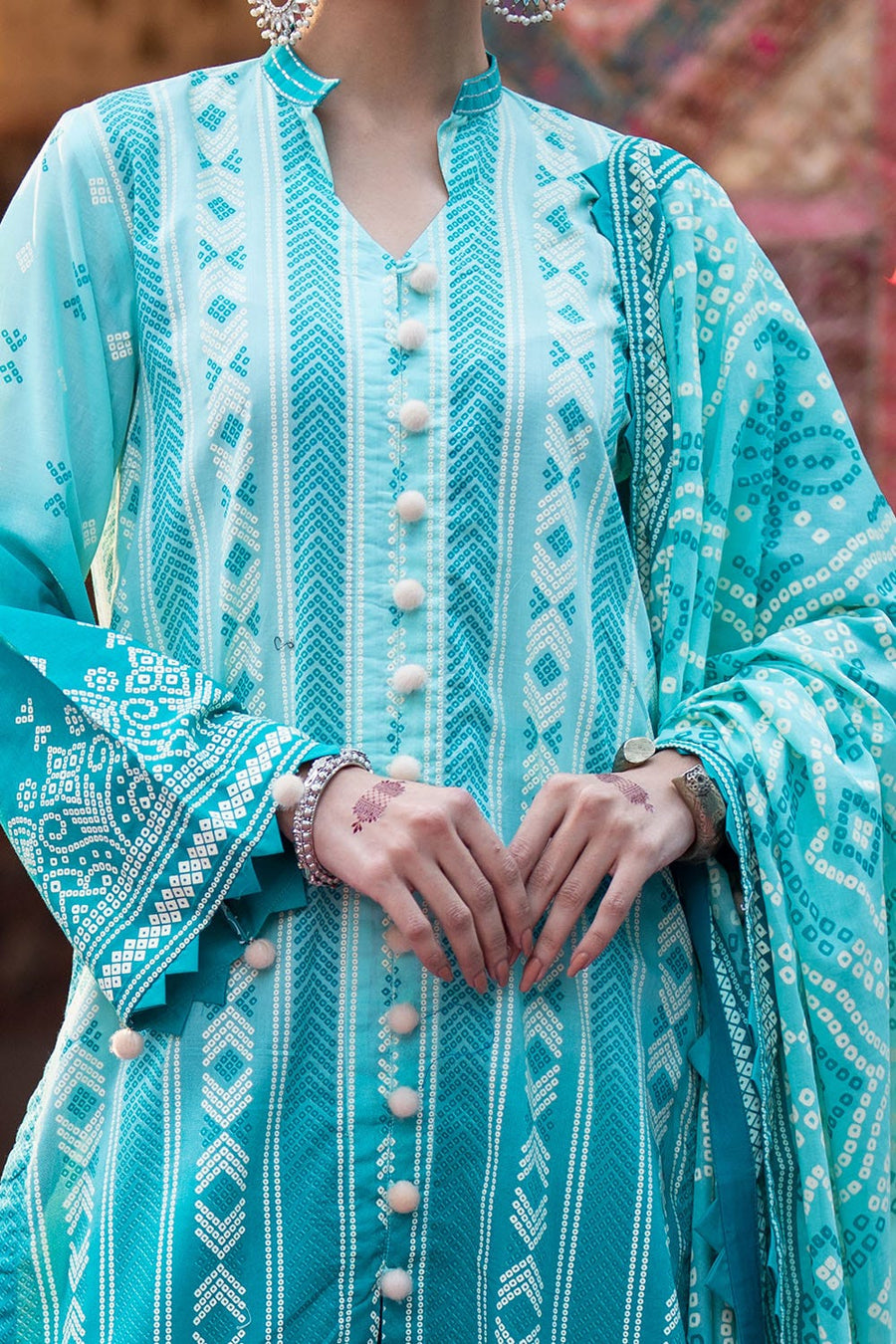 Gul Ahmed Chunri Printed Lawn Unstitched 3Pc Suit CL-42328 A