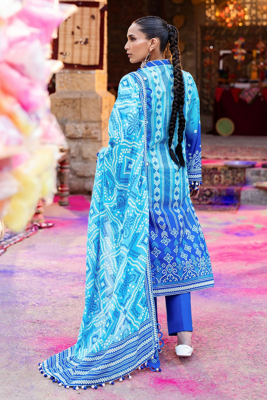 Gul Ahmed Chunri Printed Lawn Unstitched 3Pc Suit CL-42328 B
