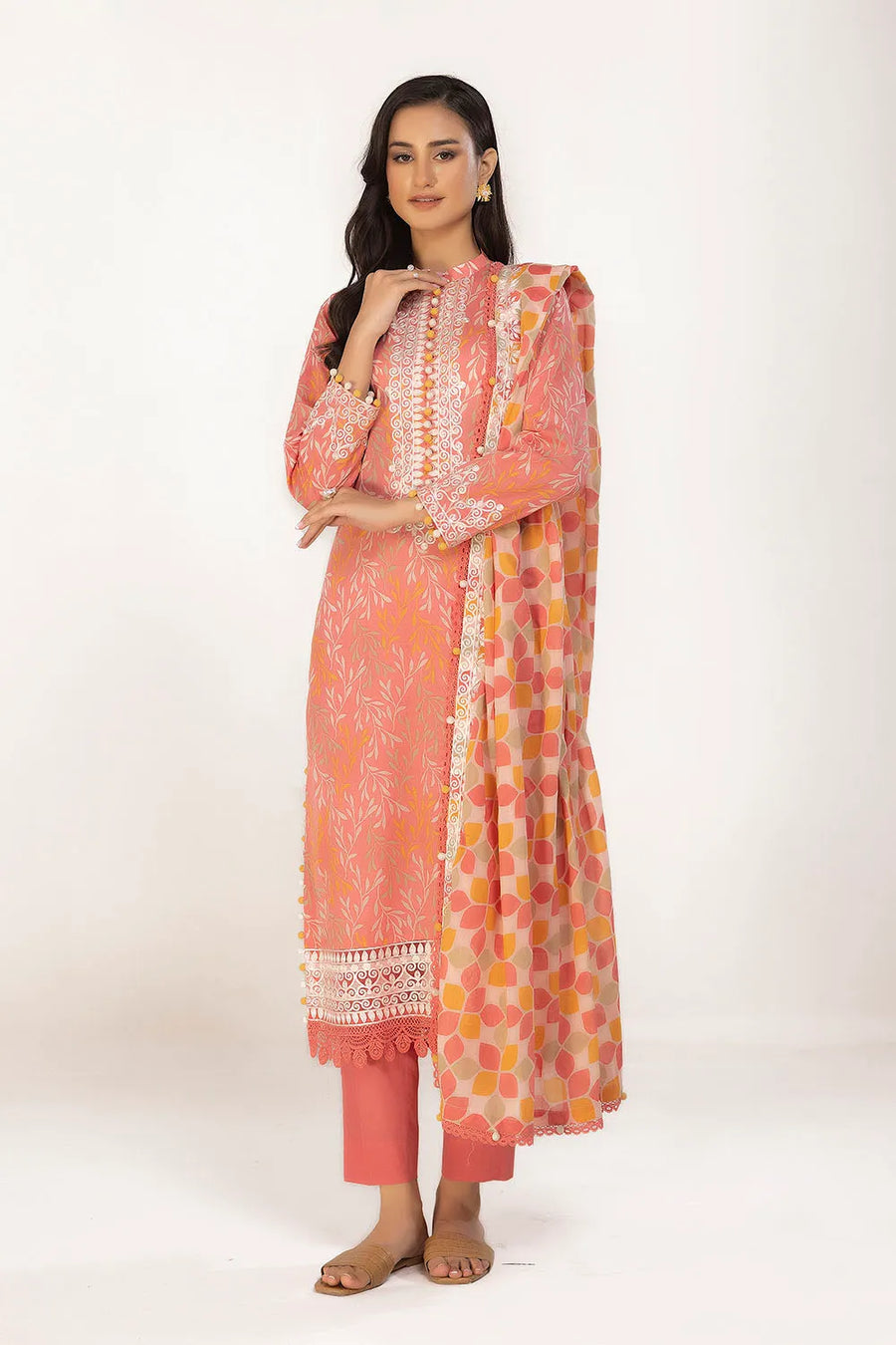 Gul Ahmed Timeless Allure Embroidered Lawn Unstitched 3Pc Suit CL-52001