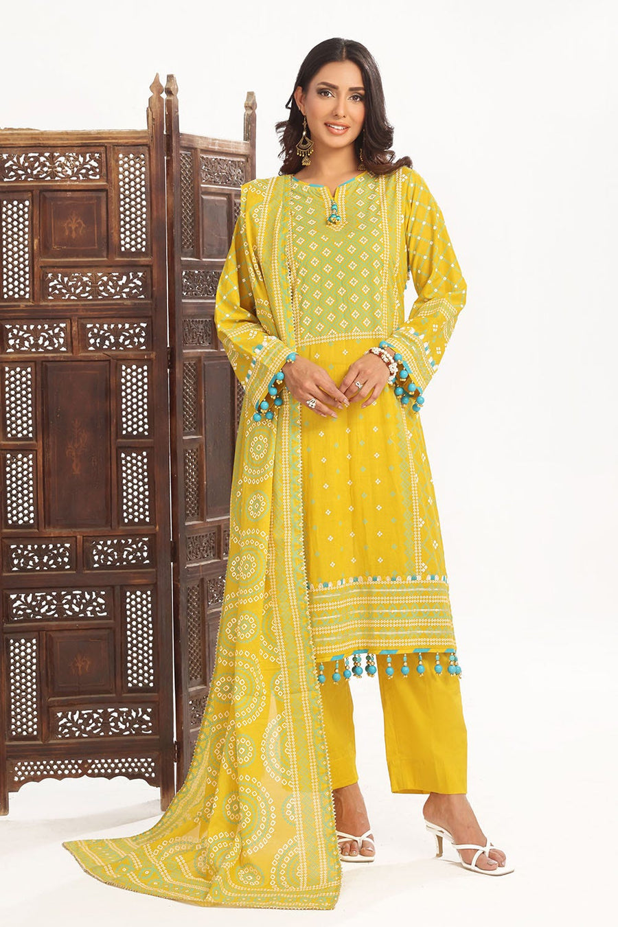Gul Ahmed Chunri Printed Lawn Unstitched 3Pc Suit CL-52138 A