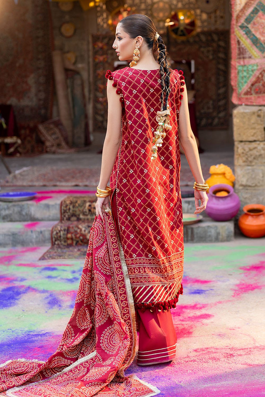 Gul Ahmed Chunri Printed Lawn Unstitched 3Pc Suit CL-52138 B