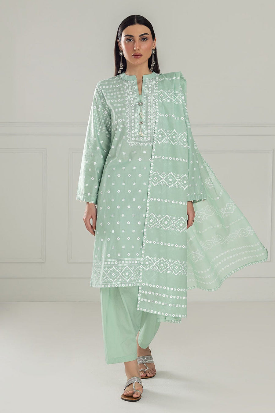 Gul Ahmed Chunri Printed Lawn Unstitched 3Pc Suit CL-52172 A