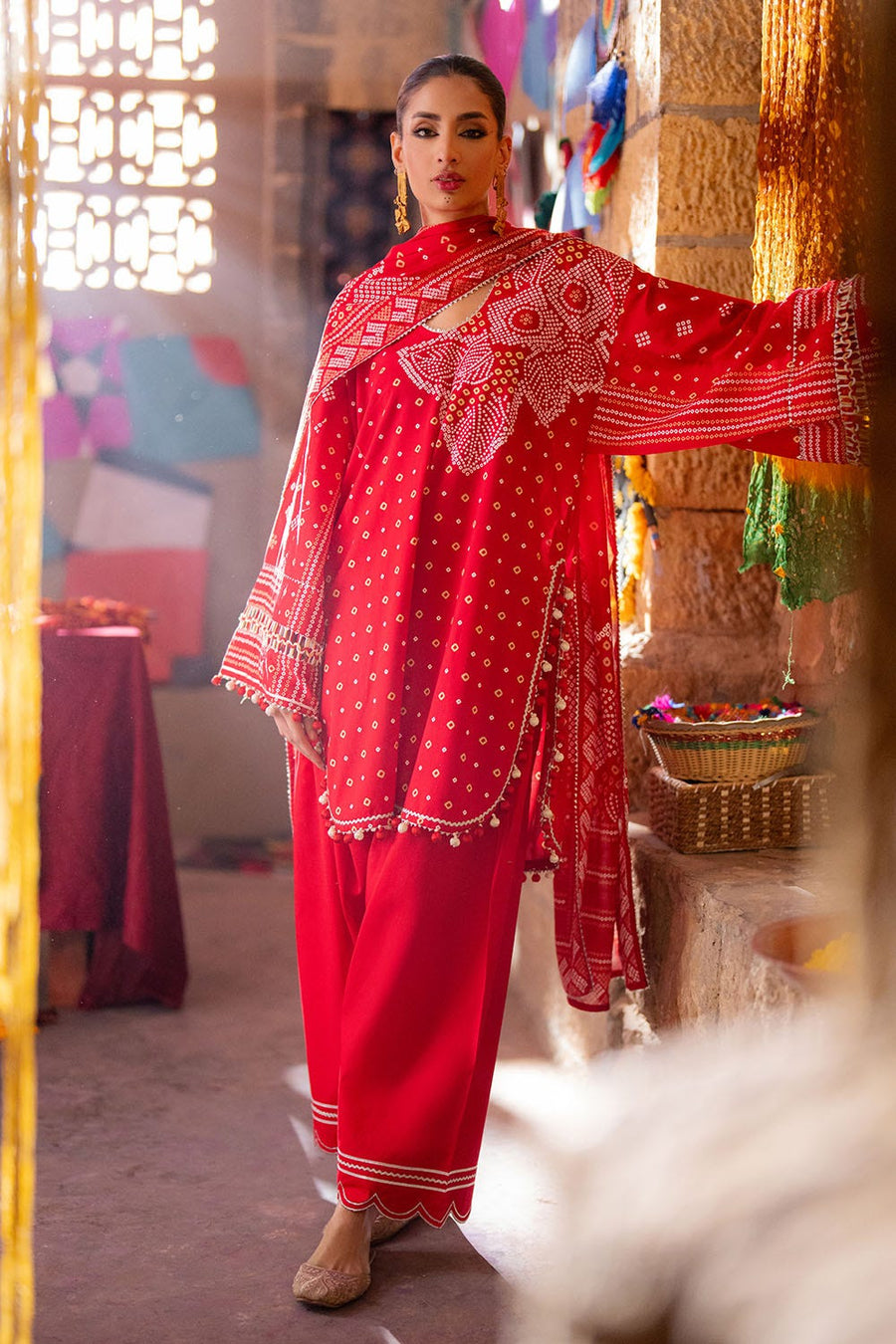 Gul Ahmed Chunri Printed Lawn Unstitched 3Pc Suit CL-52176 A