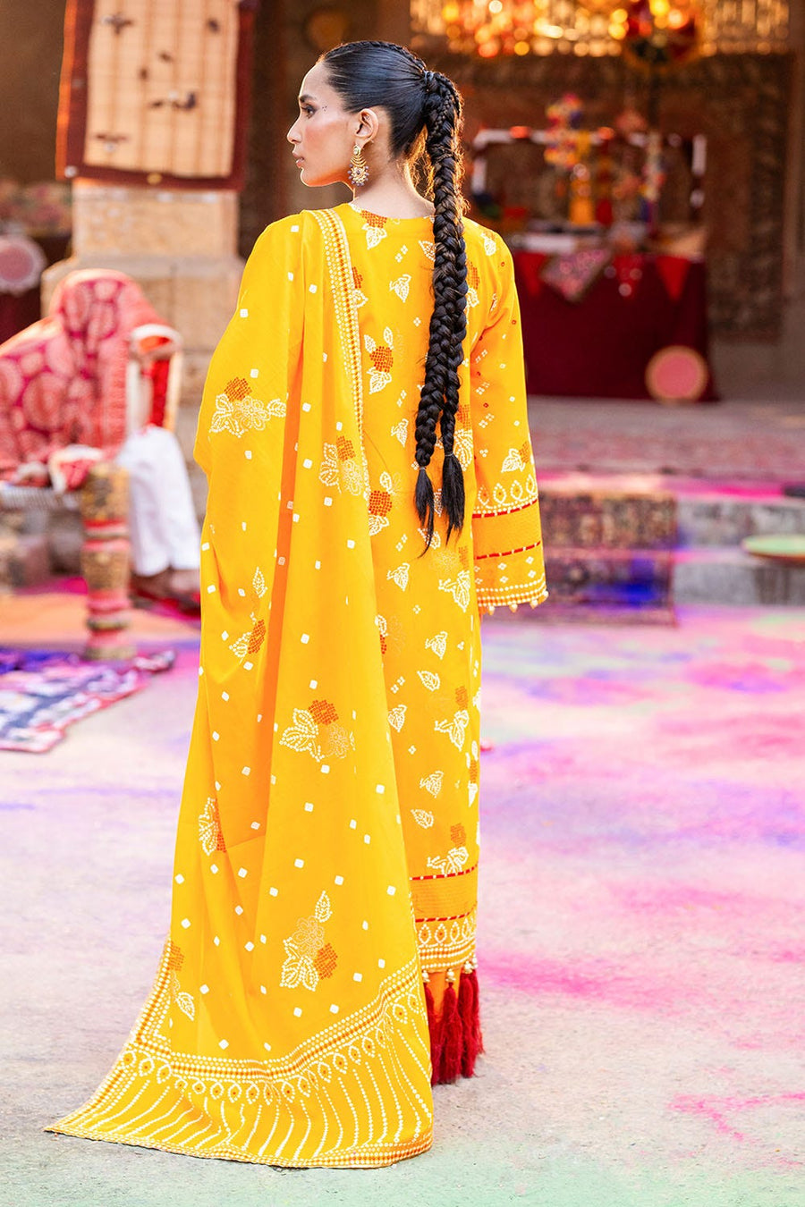 Gul Ahmed Chunri Printed Lawn Unstitched 3Pc Suit CL-52177 A