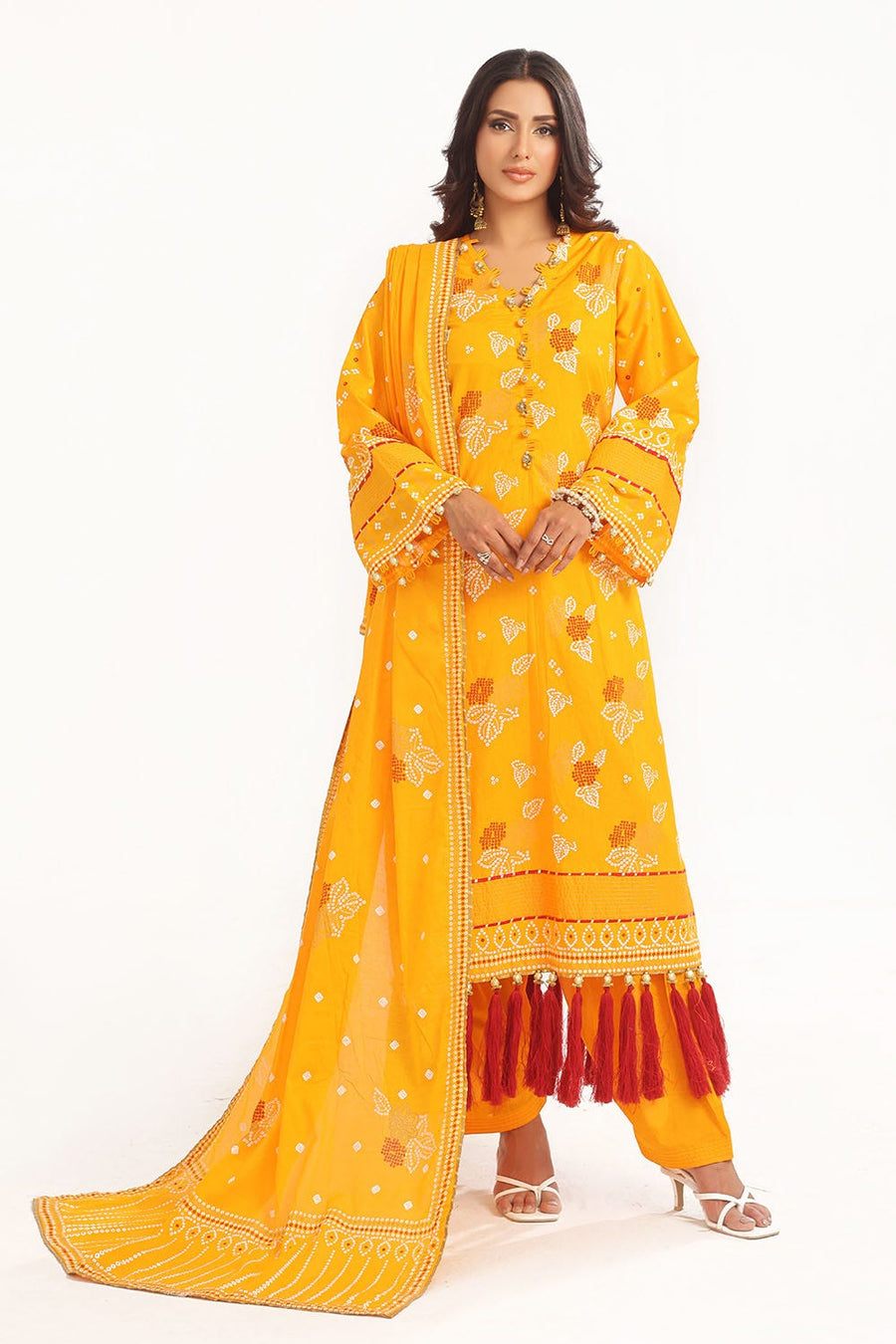 Gul Ahmed Chunri Printed Lawn Unstitched 3Pc Suit CL-52177 A