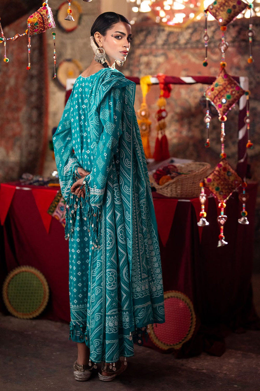 Gul Ahmed Chunri Printed Lawn Unstitched 3Pc Suit CL-52178 B