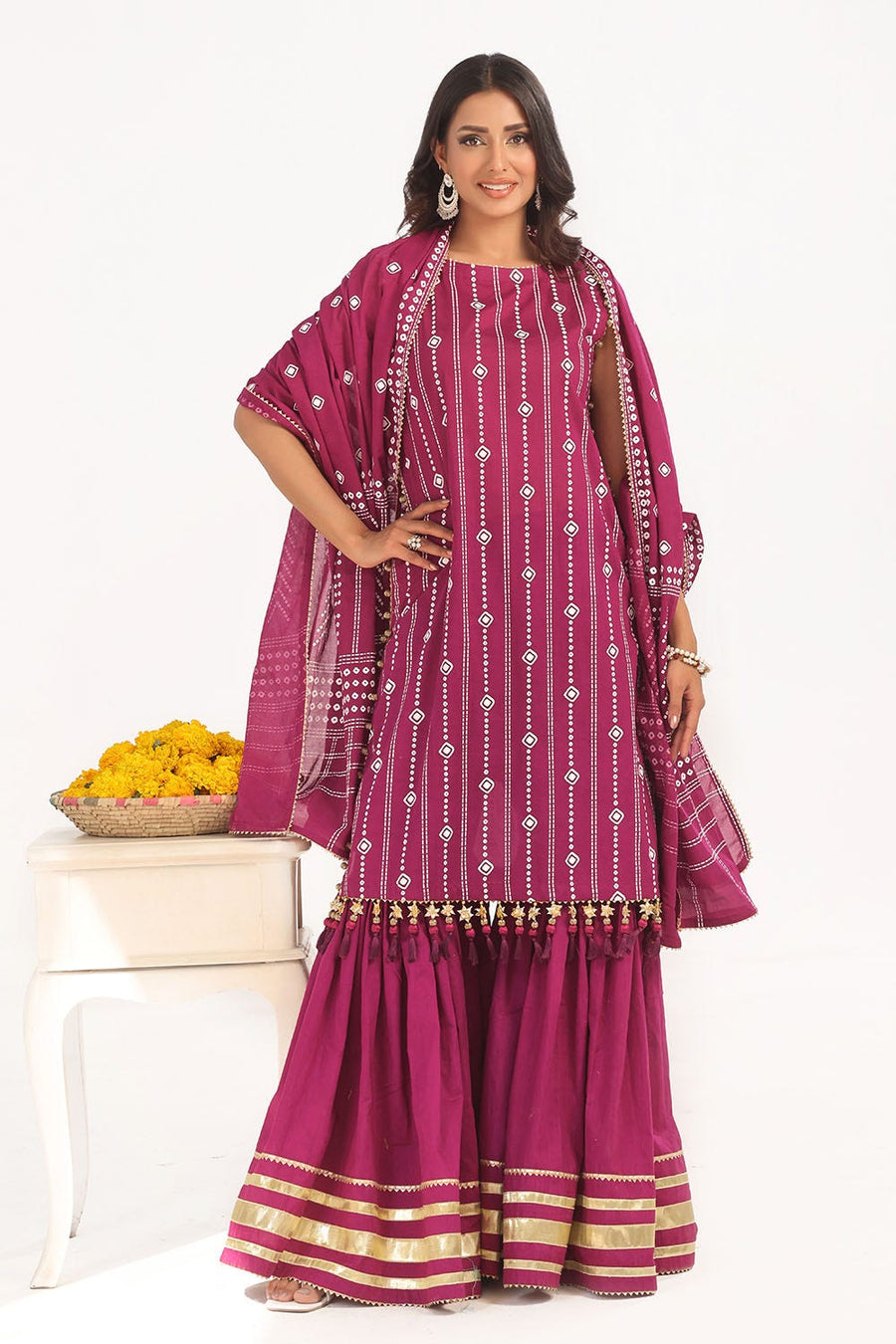 Gul Ahmed Chunri Printed Lawn Unstitched 3Pc Suit CL-52185 A