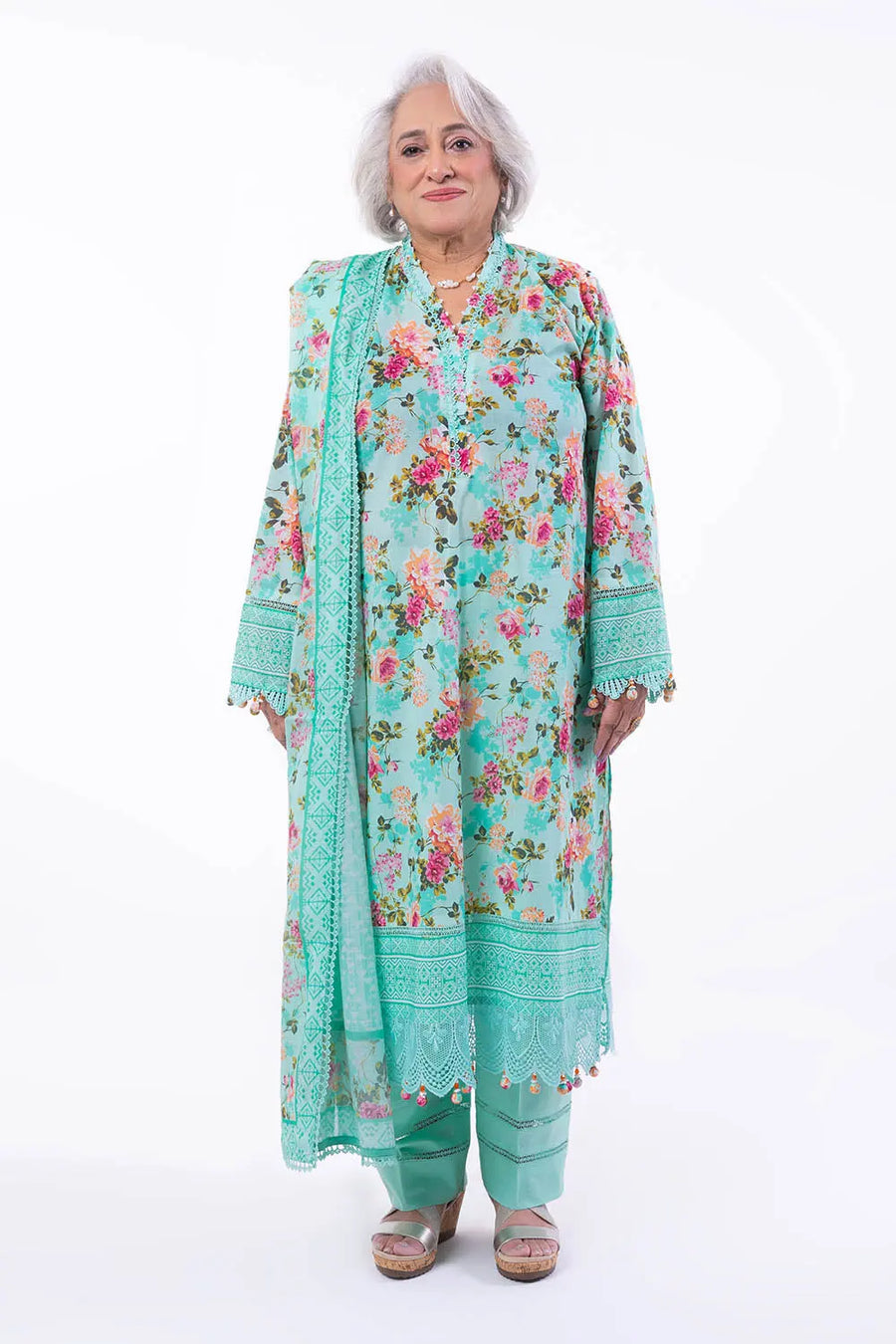 Gul Ahmed Tribute To Mother Unstitched Lawn 3Pc Suit CL-52198 A