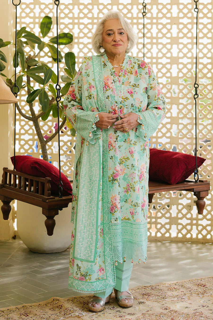 Gul Ahmed Tribute To Mother Unstitched Lawn 3Pc Suit CL-52198 A