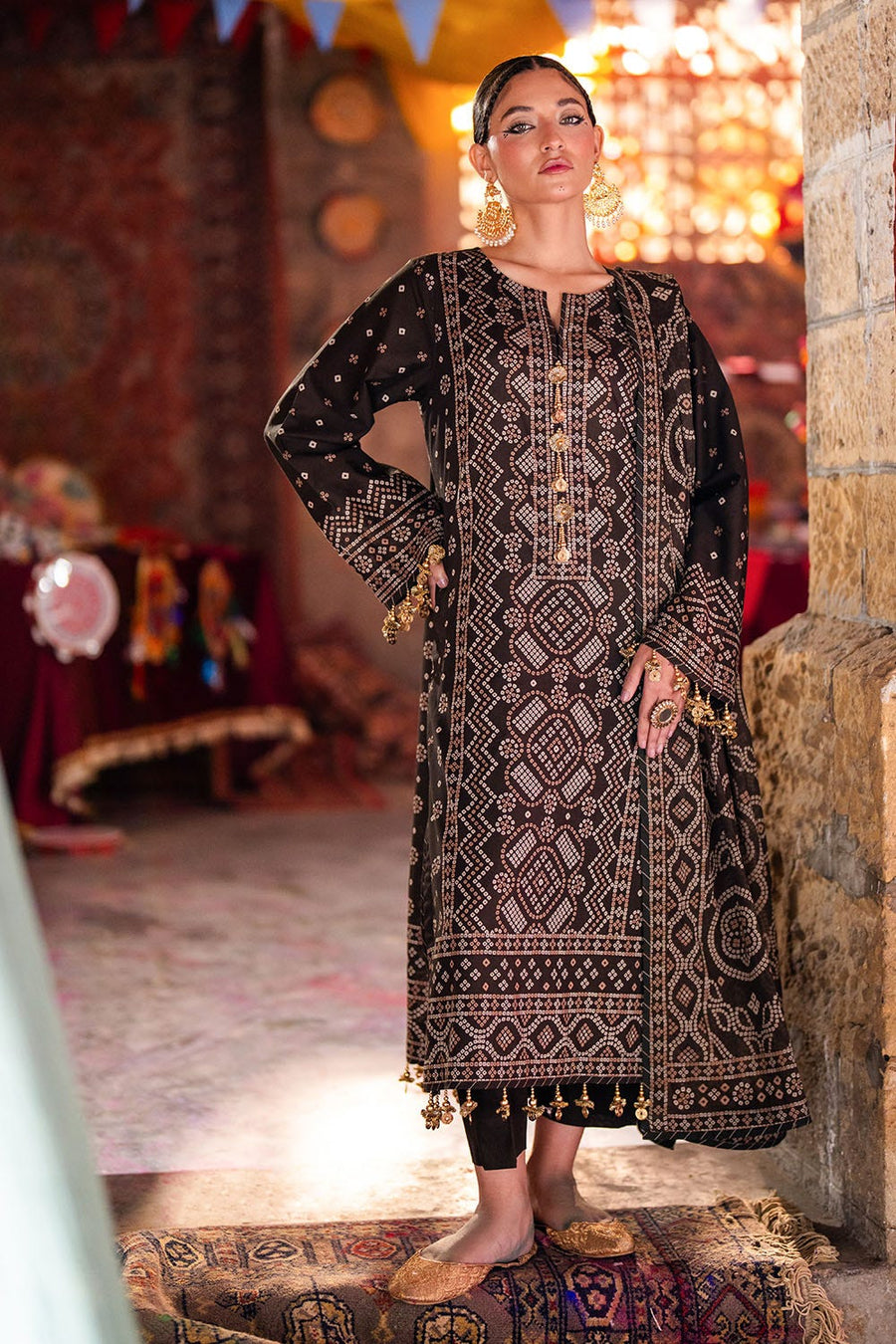 Gul Ahmed Chunri Printed Lawn Unstitched 3Pc Suit CL-52399 B