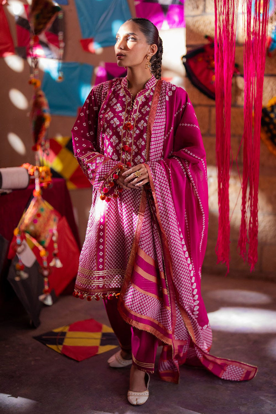 Gul Ahmed Chunri Printed Lawn Unstitched 3Pc Suit CL-52401 A