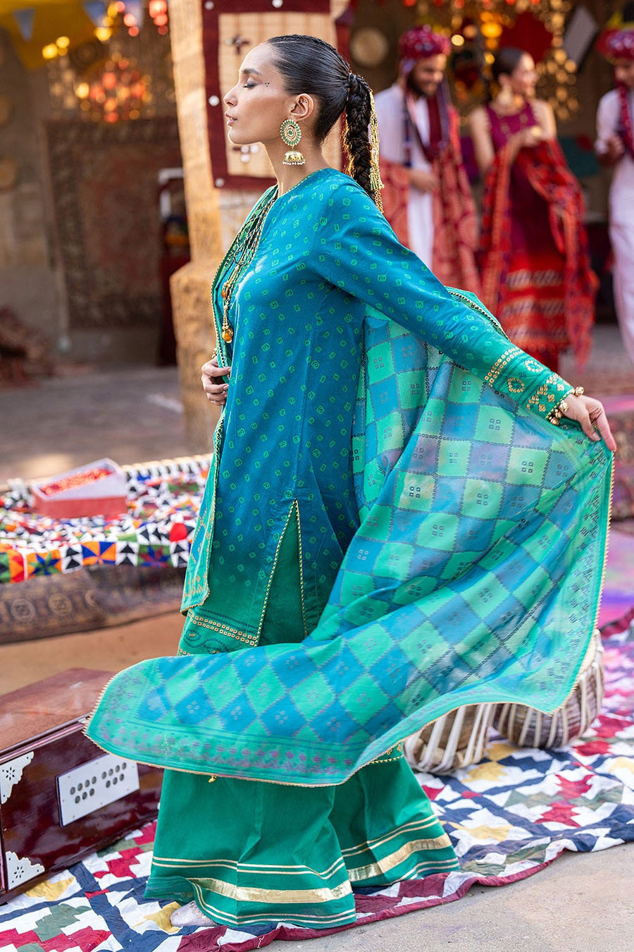 Gul Ahmed Chunri Printed Lawn Unstitched 3Pc Suit CL-52410 A