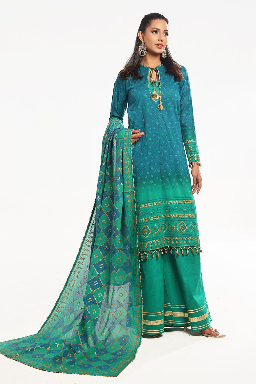 Gul Ahmed Chunri Printed Lawn Unstitched 3Pc Suit CL-52410 A