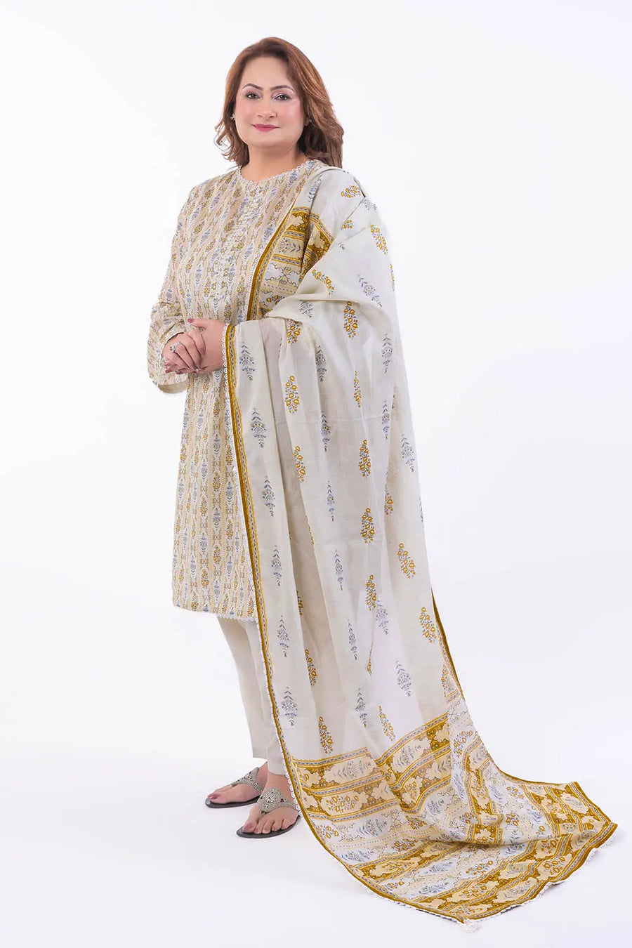 Gul Ahmed Tribute To Mother Unstitched Lawn 3Pc Suit CL-52414