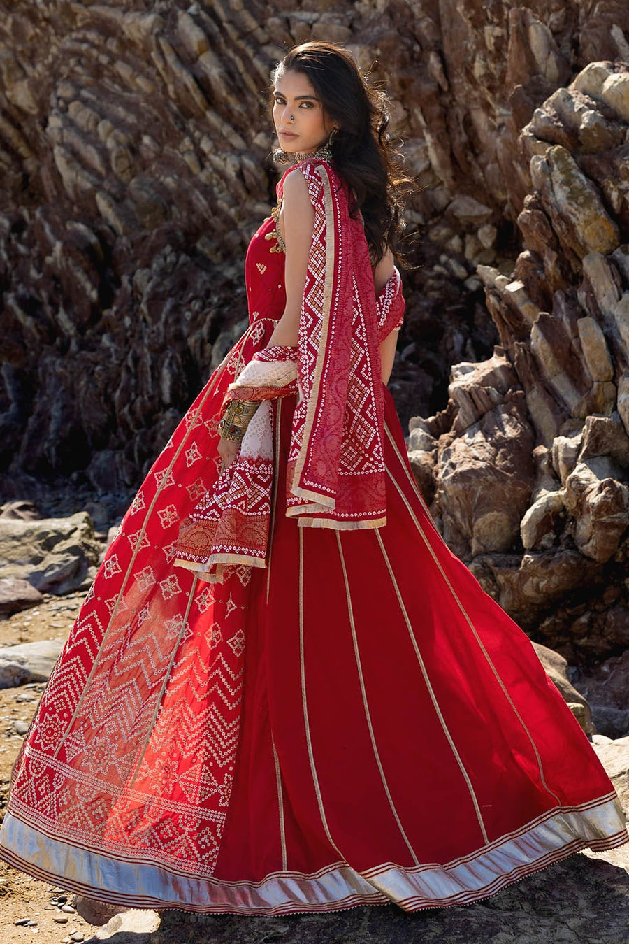 Gul Ahmed Chunri Embroidered Lawn Unstitched 3Pc Suit CL-52442