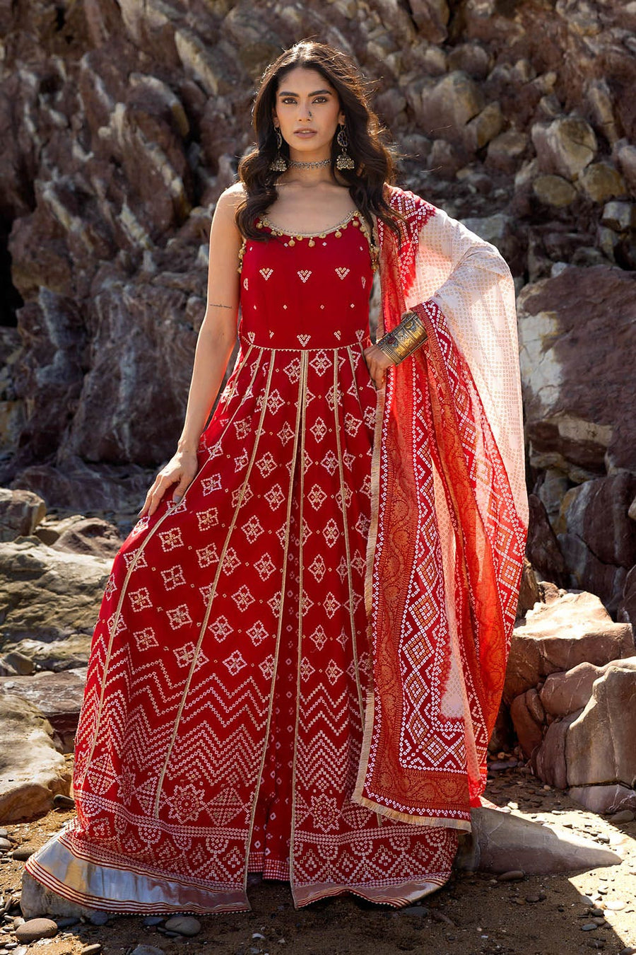 Gul Ahmed Chunri Embroidered Lawn Unstitched 3Pc Suit CL-52442