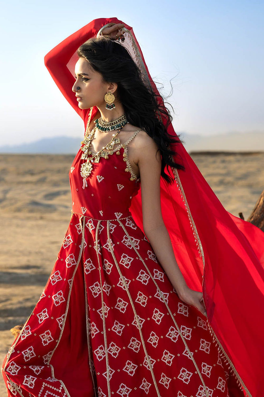 Gul Ahmed Chunri Embroidered Lawn Unstitched 3Pc Suit CL-52442