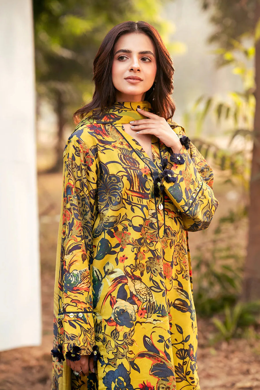 Gul Ahmed Dhoop Kinary Unstitched Printed Lawn 3Pc Suit CL-52471