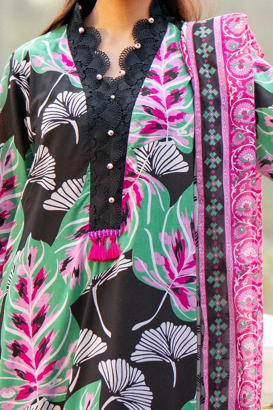 Gul Ahmed Dhoop Kinary Unstitched Printed Jacquard 3Pc Suit CL-52478