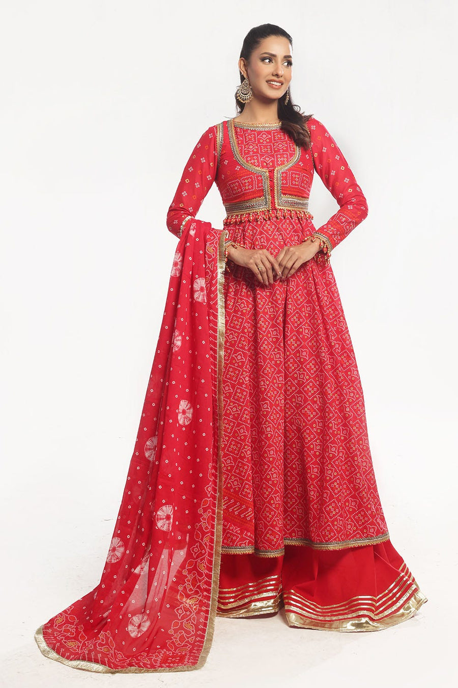 Gul Ahmed Chunri Printed Lawn Unstitched 3Pc Suit CL-52484 B