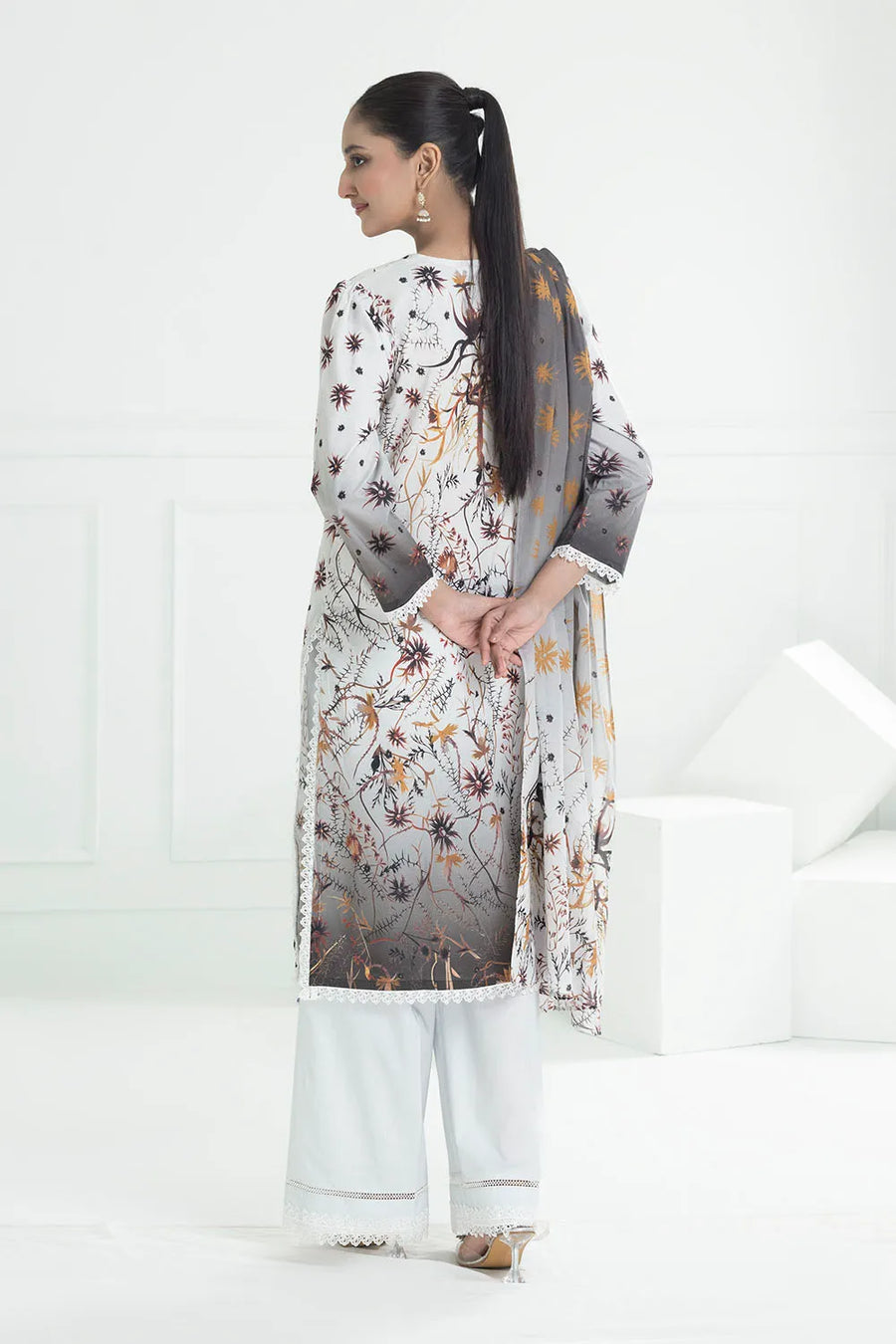Gul Ahmed Dhoop Kinary Unstitched Printed Jacquard 3Pc Suit CL-52502