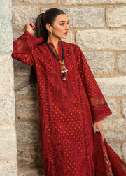 Crimson Embroidered Lawn Unstitched 3Pc Suit CL24-D1A Dancing Paisleys
