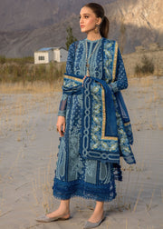 Crimson Embroidered Lawn Unstitched 3Pc Suit CL24-D1B Dancing Paisleys