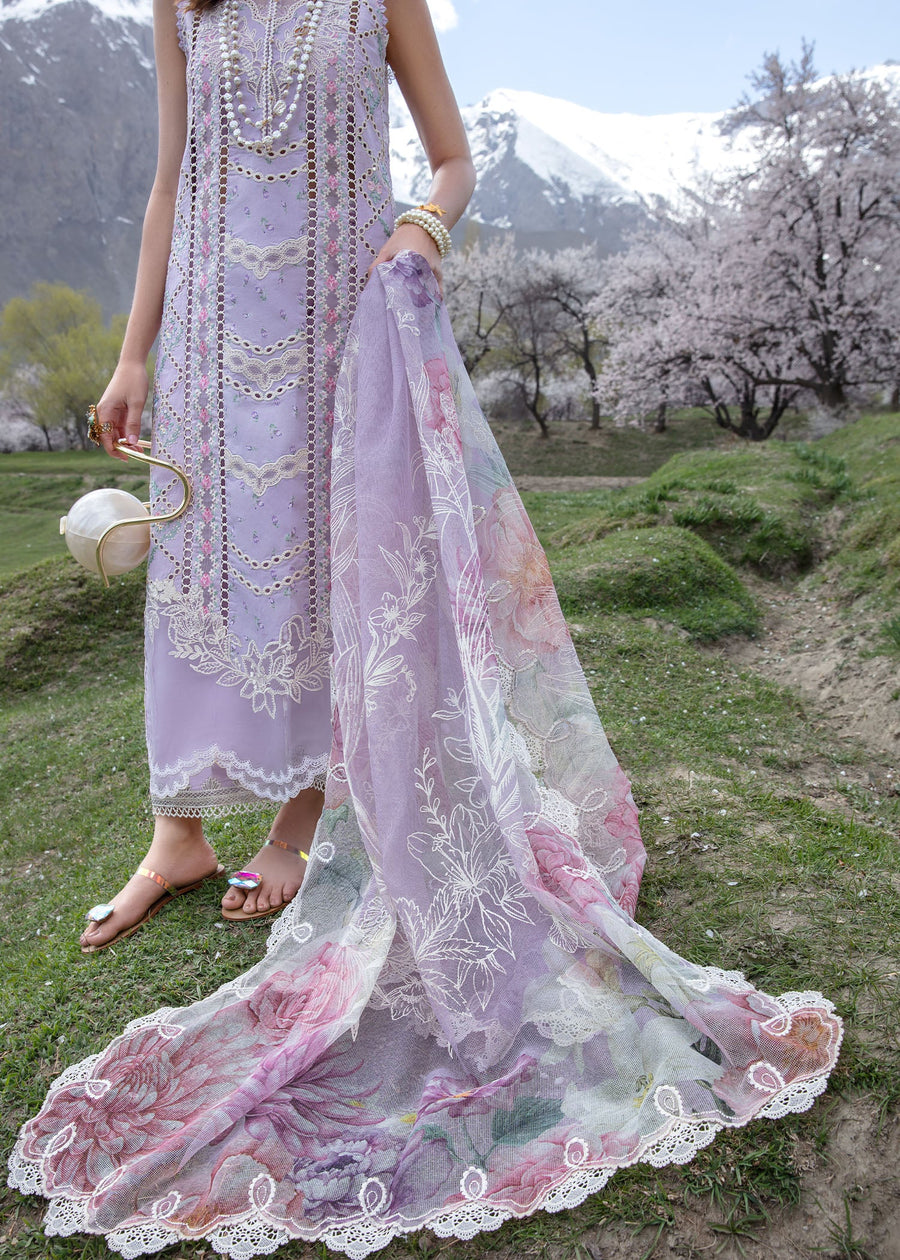 Crimson Embroidered Lawn Unstitched 3Pc Suit CL24-D7A A Floral Mesh