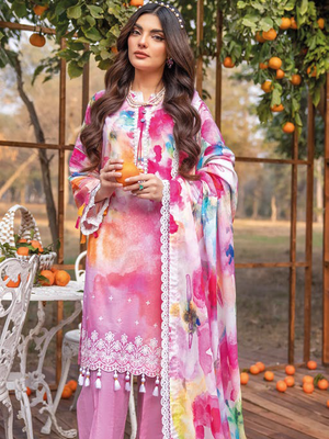 Gul Ahmed Essential Embroidered Lawn Unstitched 3Pc Suit CL-42028