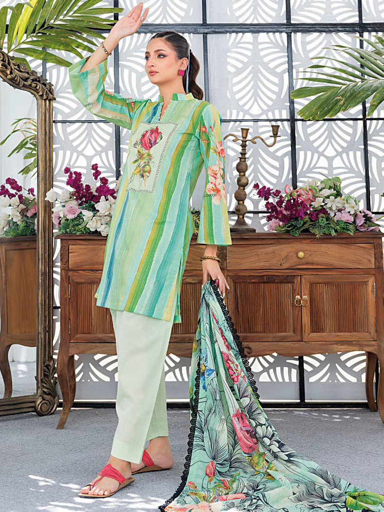 Gul Ahmed Essential Printed Lawn Unstitched 3Pc Suit CL-42029B