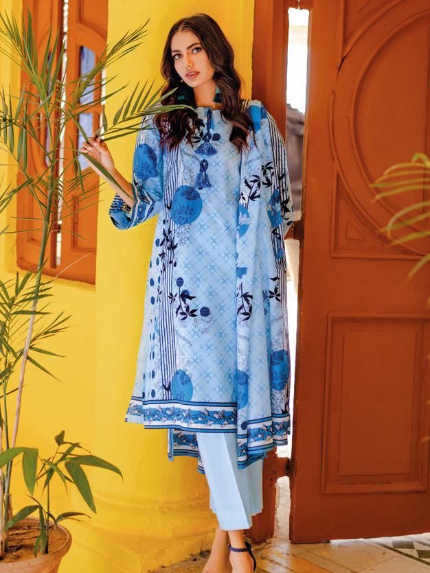 Gul Ahmed Essential Printed Lawn Unstitched 3Pc Suit CL-42065B