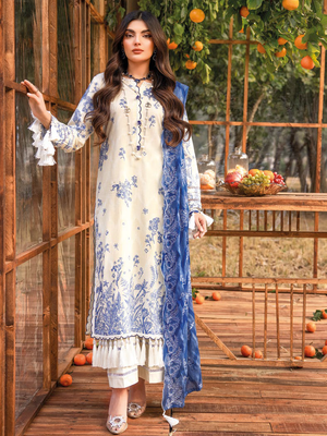 Gul Ahmed Essential Embroidered Lawn Unstitched 3Pc Suit CL-42087