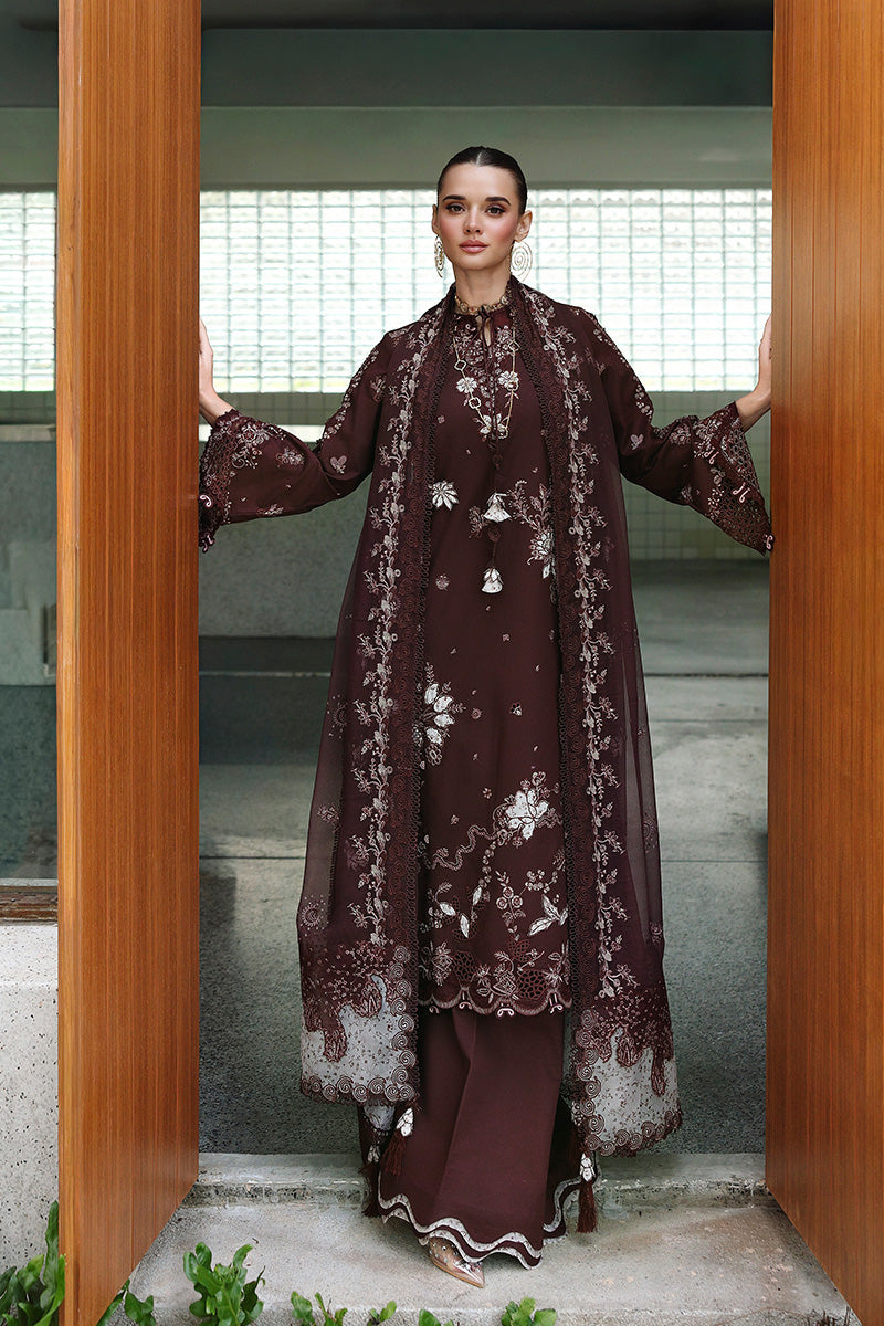 Qalamkar Festive Eid Embroidered Chikankari Unstitched 3Pc Suit CM-01 ESHAL