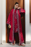Qalamkar Festive Eid Embroidered Chikankari Unstitched 3Pc Suit CM-03 RUBY