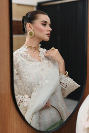 Qalamkar Festive Eid Embroidered Chikankari Unstitched 3Pc Suit CM-04 ZIMAL