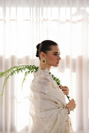 Qalamkar Festive Eid Embroidered Chikankari Unstitched 3Pc Suit CM-04 ZIMAL