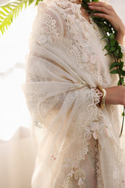 Qalamkar Festive Eid Embroidered Chikankari Unstitched 3Pc Suit CM-04 ZIMAL