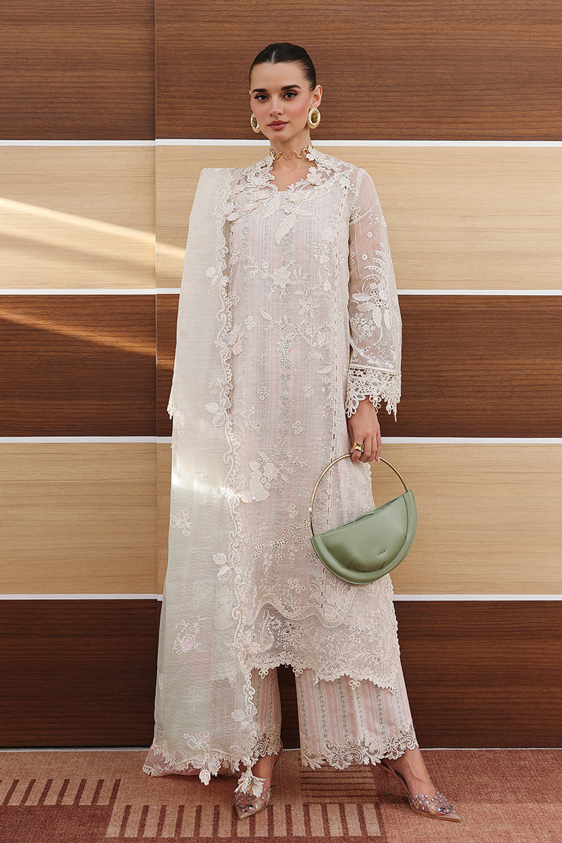 Qalamkar Festive Eid Embroidered Chikankari Unstitched 3Pc Suit CM-04 ZIMAL