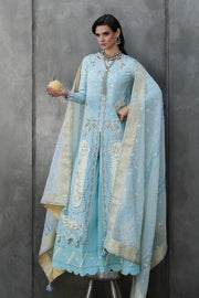 Qalamkar Festive Eid Embroidered Chikankari Unstitched 3Pc Suit CM-05 NAYRA