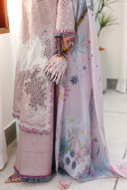 Qalamkar Festive Eid Embroidered Chikankari Unstitched 3Pc Suit CM-06 NOURA