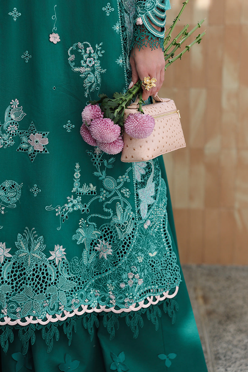 Qalamkar Festive Eid Embroidered Chikankari Unstitched 3Pc Suit CM-07 ROGUE