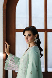 Qalamkar Festive Eid Embroidered Chikankari Unstitched 3Pc Suit CM-08 SEREN